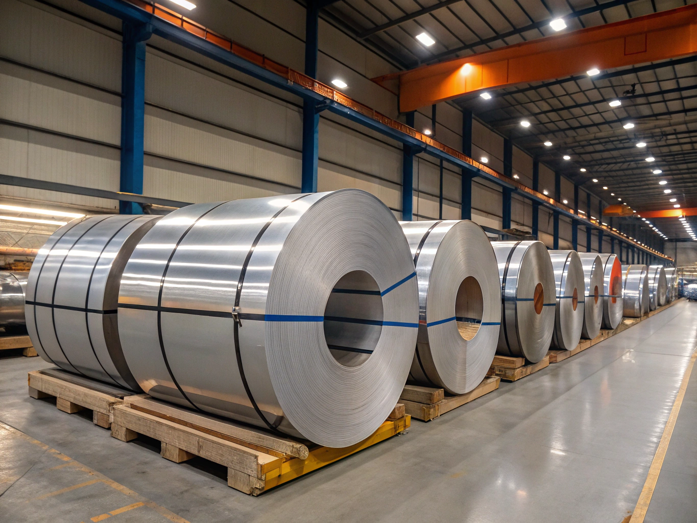 Heavy-duty carbon steel and alloy pipeline materials stacked for industrial dispatch